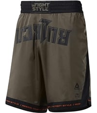 Reebok Mens In Fight Style Combat Athletic Workout Shorts