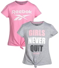 Reebok Girls Never Quit Glitter Logo Graphic T-Shirt