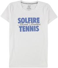 Solfire Womens Mixed Doubles Tennis Graphic T-Shirt