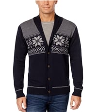 Weatherproof Mens Snow Flake Cardigan Sweater