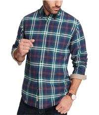 Weatherproof Mens Brushed Flannel Plaid Button Up Shirt