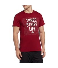 Adidas Mens Three Stripe Life Graphic T-Shirt, TW10