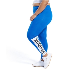 Reebok Womens Linear Logo Leggings Compression Athletic Pants