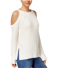 Hippie Rose Womens Cold Shoulder Pullover Sweater, TW2