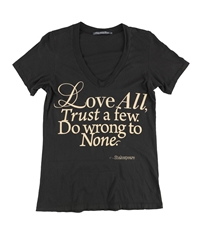 Dirty Violet Womens Love All, Trust A Few Graphic T-Shirt