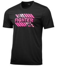 Ideology Mens Breast Cancer Awareness Fighter Graphic T-Shirt