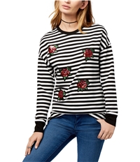 Carbon Copy Womens Sequin Floral Sweatshirt