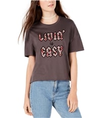 Carbon Copy Womens Livin' Is Easy Graphic T-Shirt