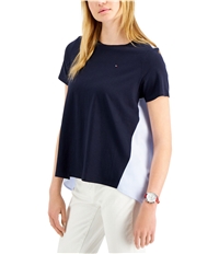 Tommy Hilfiger Womens Woven Back Embellished T-Shirt