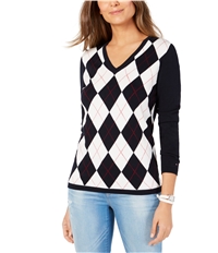 Tommy Hilfiger Womens Argyle Pullover Sweater, TW2