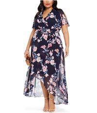 Jessica Howard Womens Floral High-Low Dress, TW1