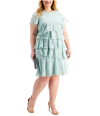 Jessica Howard Womens Ruffle Tiered Dress