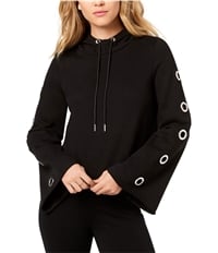 Kensie Womens Grommet-Sleeve Hoodie Sweatshirt