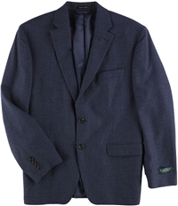 Ralph Lauren Mens Windowpane Two Button Blazer Jacket, TW5