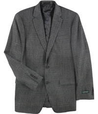 Ralph Lauren Mens Plaid Two Button Blazer Jacket, TW5