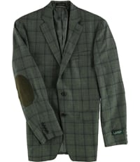 Ralph Lauren Mens Windowpane Two Button Blazer Jacket, TW4