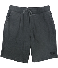 Skechers Mens Solid Athletic Workout Shorts