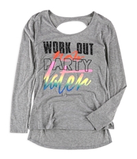 Material Girl Womens Work Out Now Graphic T-Shirt