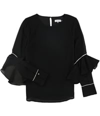 Calvin Klein Womens Ruffle-Sleeve Pullover Blouse, TW6