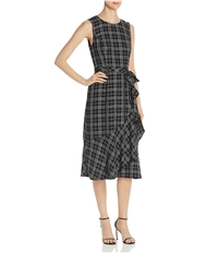 Calvin Klein Womens Plaid A-Line Dress