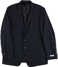 Calvin Klein Mens Windowpane Two Button Blazer Jacket, TW4