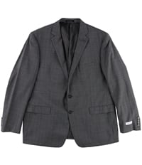 Calvin Klein Mens Windowpane Two Button Blazer Jacket, TW6