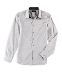 Kenneth Cole Mens Chambray Button Up Shirt, TW1
