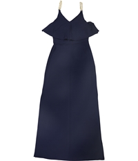 Michael Kors Womens Chain Strap Maxi Dress