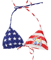 G-Iii Sports Womens Miami Marlins Bikini Swim Top, TW4