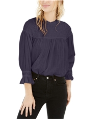 Free People Womens Smocked Tunic Blouse