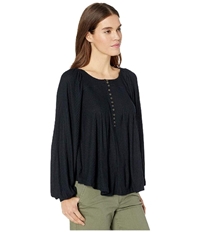 Free People Womens Ribbed Pullover Blouse, TW3