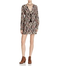 Free People Womens Stealing Fire Printed Empire Dress