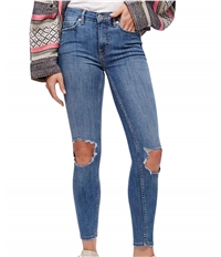 Free People Womens Ripped Skinny Fit Jeans, TW2