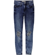 Free People Womens Distressed Skinny Fit Jeans, TW1