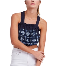 Free People Womens Bubble Crop Top Blouse