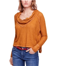 Free People Womens Wide Neck Thermal Sweater