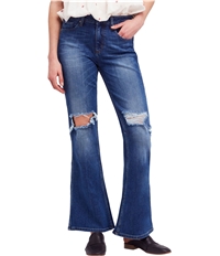 Free People Womens Authentic Flared Jeans