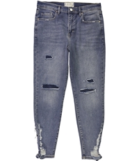 Free People Womens About A Girl Distressed Stretch Jeans