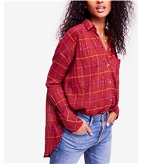 Free People Womens Break My Stride Button Up Shirt