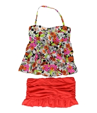Island Escape Womens Floral Tiered 2 Piece Tankini, TW6