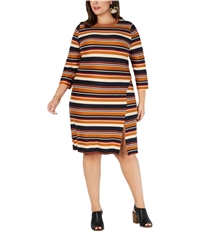 Monteau Womens Striped Sheath Dress