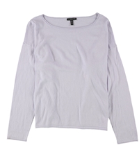 Eileen Fisher Womens Bateau-Neck Box-Top Pullover Sweater