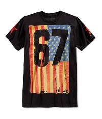 Ring Of Fire Mens Shred Flag 67 Graphic T-Shirt