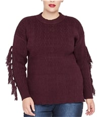 Rachel Roy Womens Tassel Trim Pullover Sweater