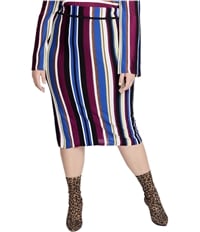 Rachel Roy Womens Royal Stripe Pencil Skirt