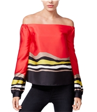 Rachel Roy Womens Striped Pullover Blouse