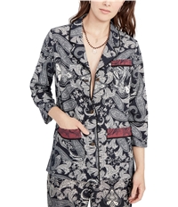 Rachel Roy Womens Pajama-Inspired Knit Blouse