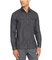Kenneth Cole Mens Performance Mini-Check Button Up Shirt