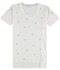 P.J. Salvage Womens Embroidered Hearts Pajama Sleep T-Shirt