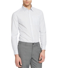 Kenneth Cole Mens Check Button Up Shirt, TW2